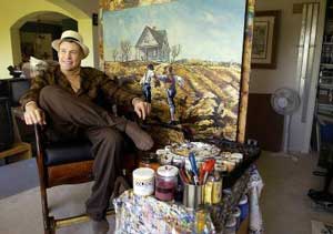 Opie Otterstad sitting in his home